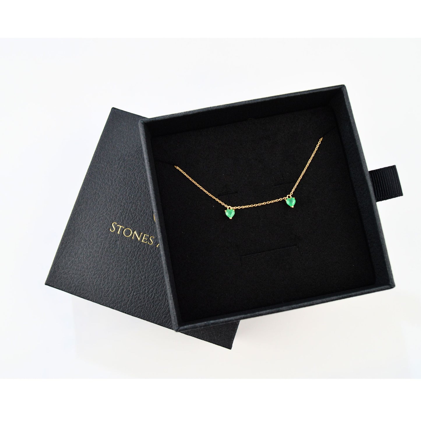 Evergreen Hearts - Emerald necklace