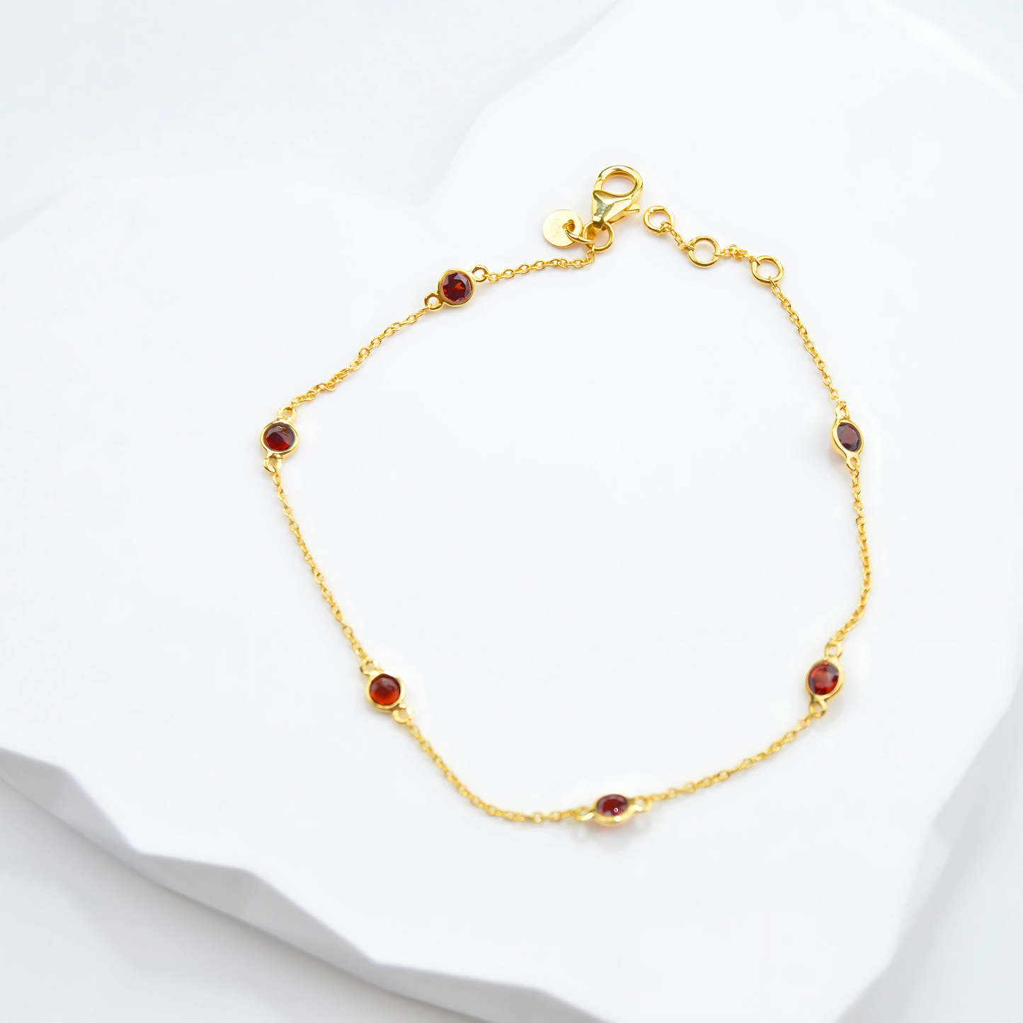 Bezel-Set Multi Gemstone Bracelet
