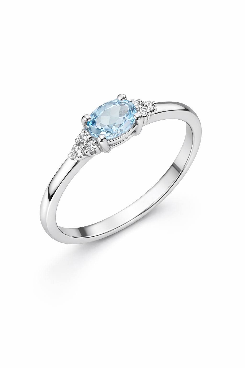 Oval Cut Aquamarine Ring