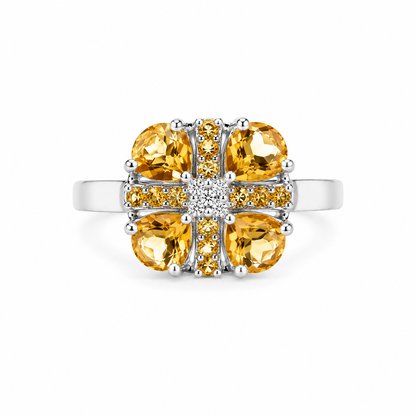 Citrine Four Stone Ring