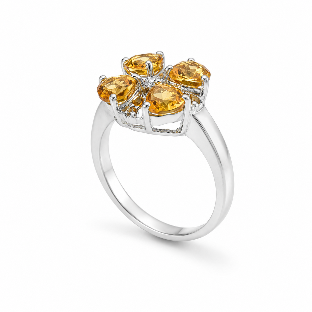 Citrine Four Stone Ring