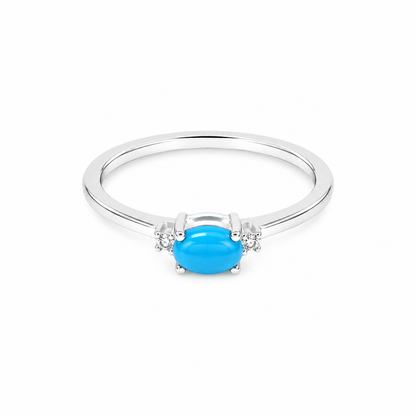 Turquoise Diamond Ring