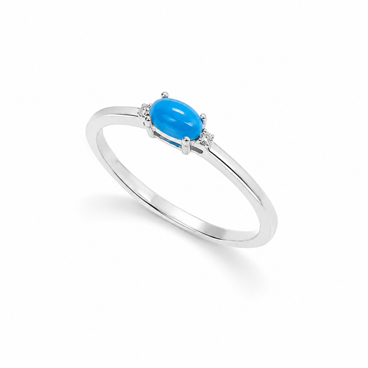 Turquoise Diamond Ring