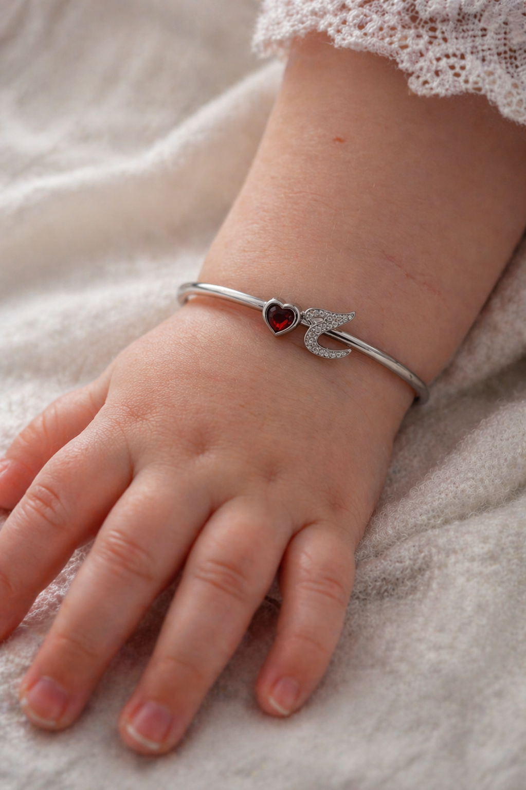 Initial Baby Bangle - Arabic