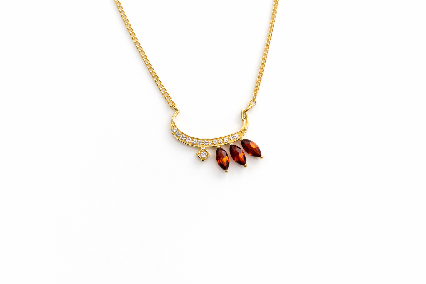 Initial Gemstone Necklace - Arabic