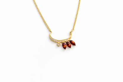 Initial Gemstone Necklace - Arabic