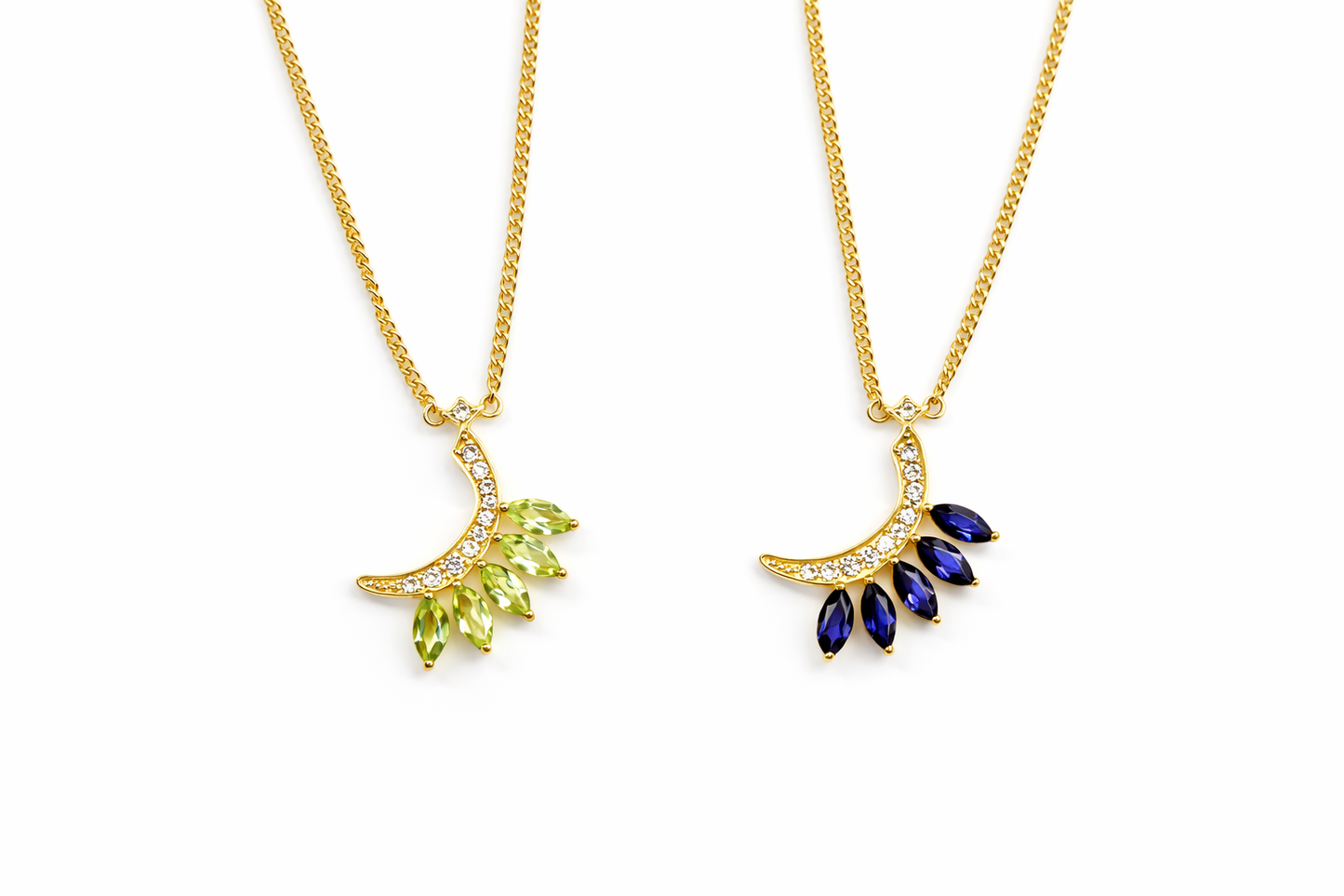 Initial Gemstone Necklace - Arabic
