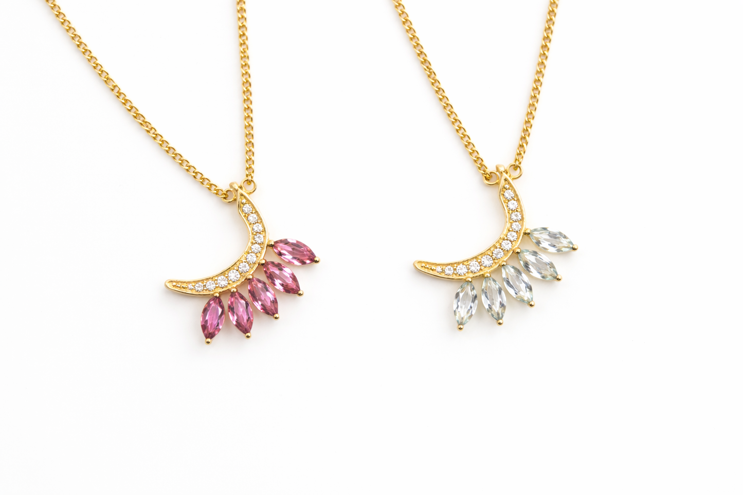 Initial Gemstone Necklace - Arabic