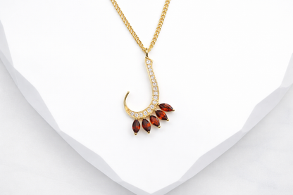 Initial Gemstone Necklace - Arabic
