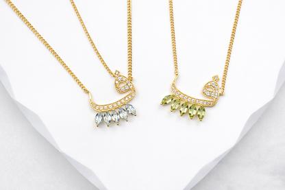 Initial Gemstone Necklace - Arabic