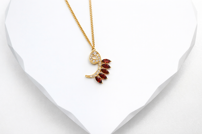 Initial Gemstone Necklace - Arabic
