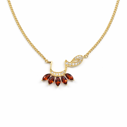 Initial Gemstone Necklace - Arabic