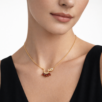 Initial Gemstone Necklace - Arabic