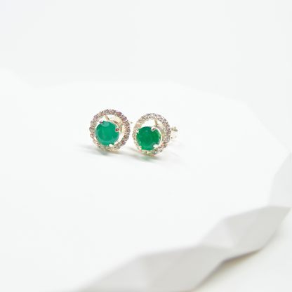 Halo Earrings in Sterling Silver