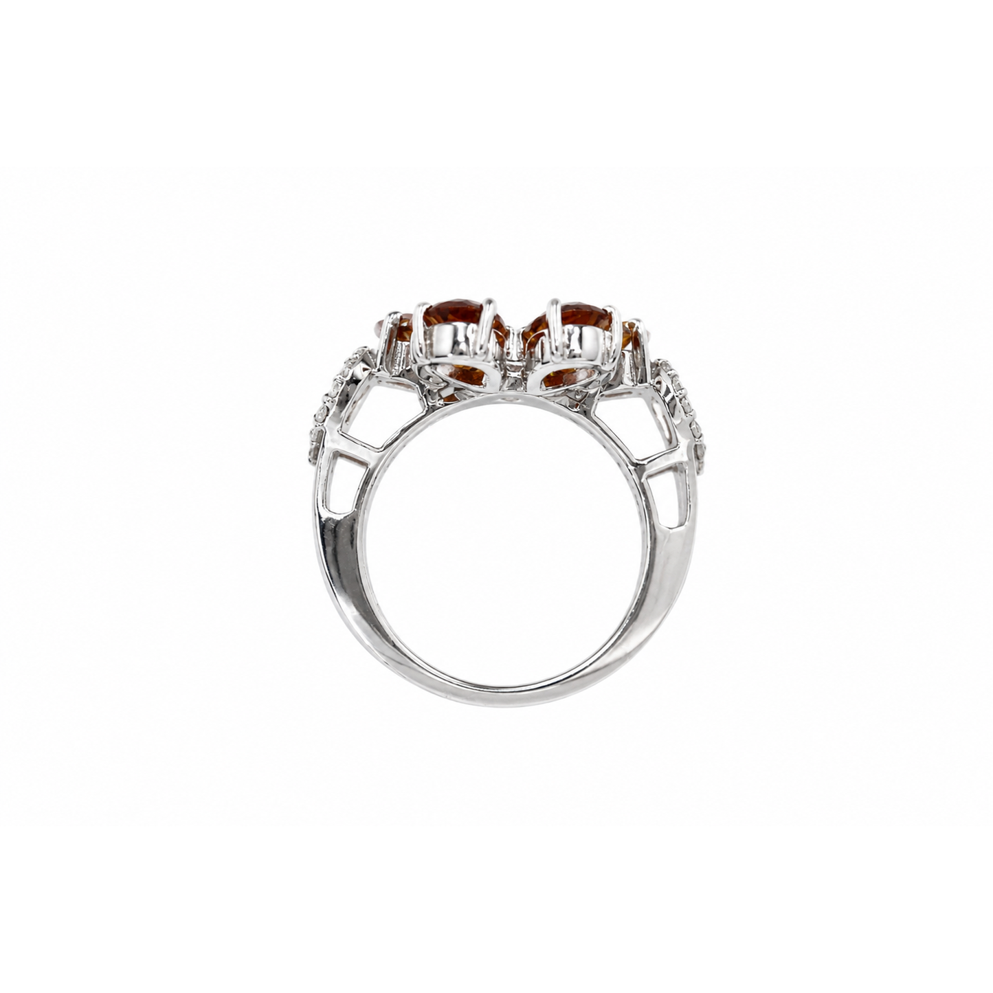 Citrine Flower Ring